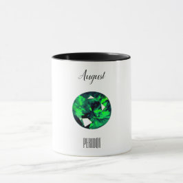 Caneca August Birthstone Peridot Gemstone Art