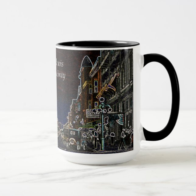 Caneca Aurora Illinois South Broadway Neon Art 1920 (Direita)