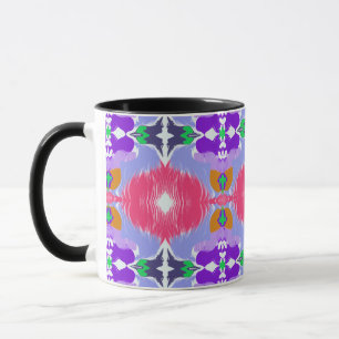 Caneca Aurora Vibrante Kaleidoscópio Floral Elétrico