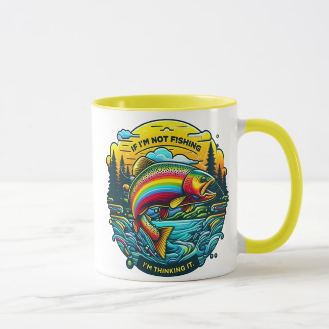 Caneca Aurora Vibrante na Truta Arco-Íris de Sonho do Ang (Direita)