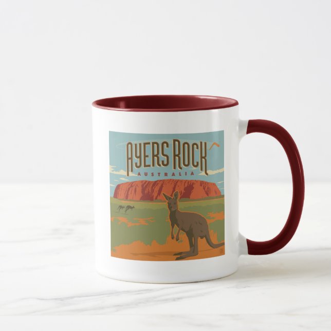 Caneca Austrália | Ayers Rock Kangaroos (Direita)
