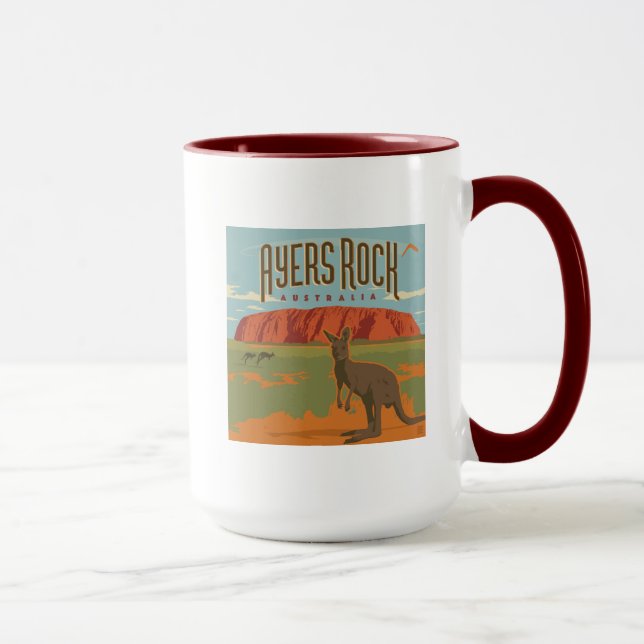 Caneca Austrália | Ayers Rock Kangaroos (Direita)