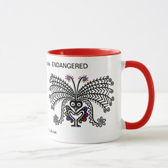 Caneca Austrália - Lyre BIRD - Conservação - Ecologia (Direita)