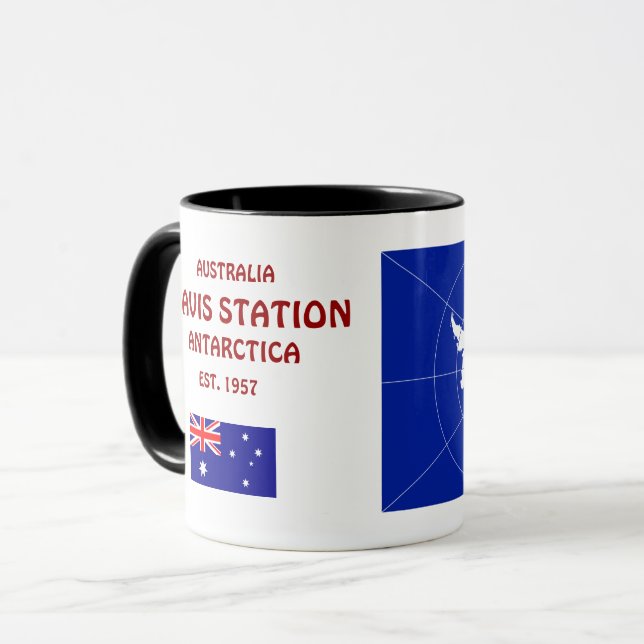 Caneca Austrália - Mug da Estação Antártica Davis (Frente Esquerda)