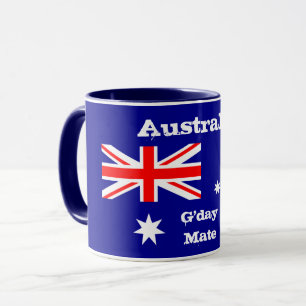 Caneca Australian Flag & G'day Mate cang /Austrália