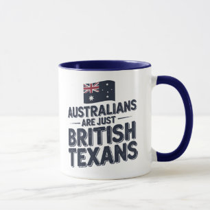 Caneca Australianos São Apenas Textos Britânicos