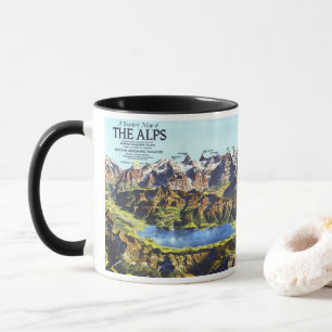 Caneca "Áustria: 1985 Innsbruck - O Mapa dos ALPs...