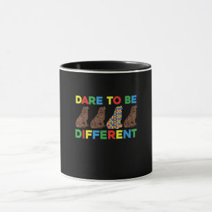 Caneca Autism Newfound Dog Pai E Cachorro Mãe