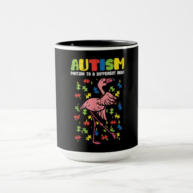 Caneca Autismo Dançando Diferente Bata Flamingo Cute (Centro)