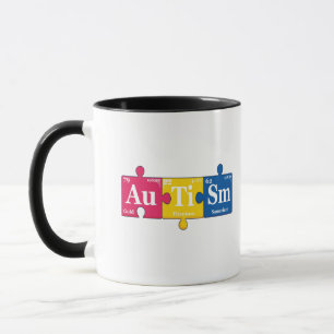 Caneca Autismo Elementos Química de Consciência Periódica