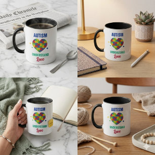 Caneca Autismo Entenda Amor Inspirador Quebra-Cabeça
