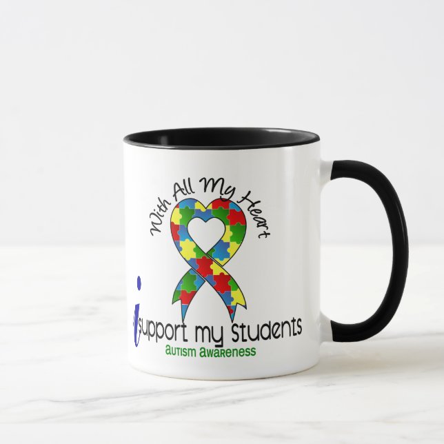 Caneca Autismo eu apoio meus estudantes (Direita)