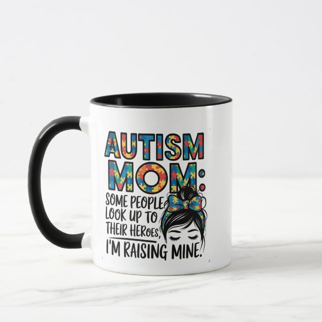 Caneca Autismo Mãe Algumas Pessoas Olham para os Heróis (Esquerda)