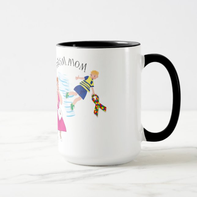 Caneca Autismo Mãe Ringer Mug (Direita)