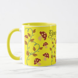 Caneca Autumn Deixa Mushroom Mug com nome editável
