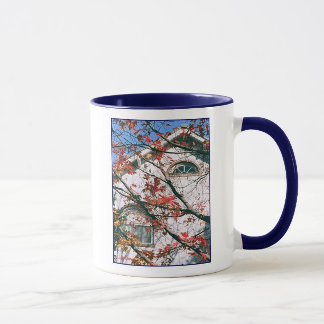 Caneca "Autumn Leaves with Blue Sky" (Direita)