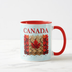 Caneca Autumn Maple Leaf Canada Flag