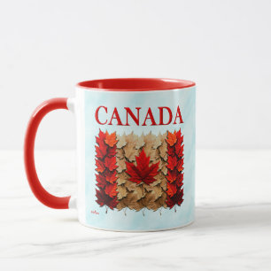 Caneca Autumn Maple Leaf Canada Flag