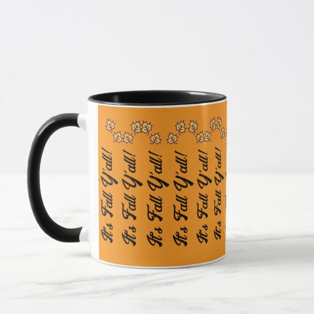 Caneca Autumn Mug diz que é outono, vocês! (Esquerda)
