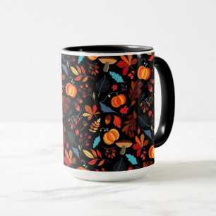 Caneca Autumn Patterno Coffee Mug - Cor Personalizada