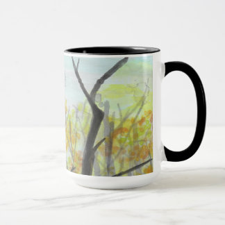 Caneca Autumn Raven serene tree Bird Nature Mugs