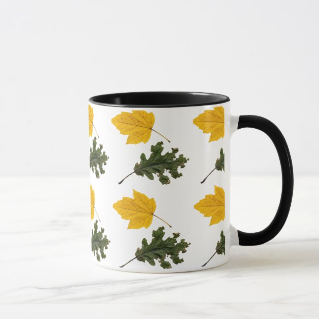 Caneca Autumn Symmetry Leaf Pattern (Direita)