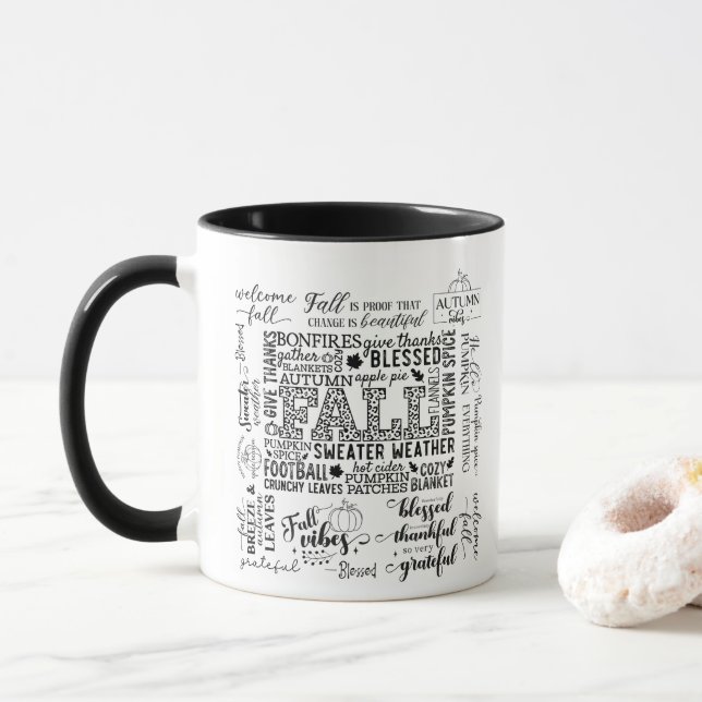 Caneca Autumn Vibes Mug (Com Donut)