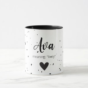 Caneca Ava Name Significa Raparigas Meninas Mulheres Mode