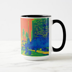Caneca Avenida Chicago Michigan na Noite de 6 de março de