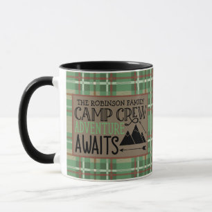 Caneca Aventura de Camping de Cabina do NOME Personalizad
