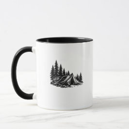 Caneca Aventura de Camping na Montanha Natureza