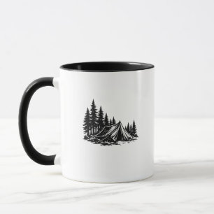 Caneca Aventura de Camping na Montanha Natureza