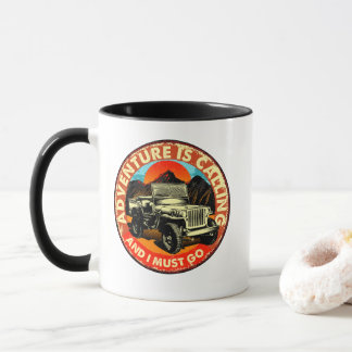 Caneca Aventura de Tração nas Quatro Rodas está Chamando