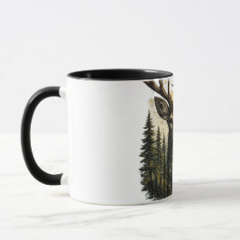 Caneca Aventura Majestosa na Floresta de Cervos Natureza/