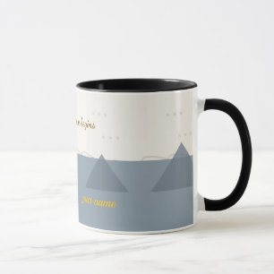 Caneca Aventura Personalizada de Montanha Moderna em Duas