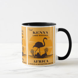 Caneca Aventura Selvagem: Poster de viagens na África do