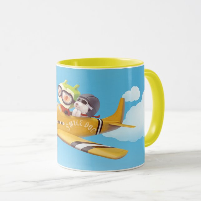 Caneca Aventura Voadora com Cachorro (Frente Esquerda)