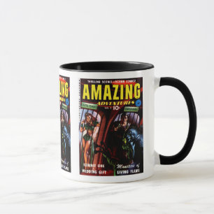Caneca Aventuras Incríveis #2 Retro Quadrinho de Ficção C