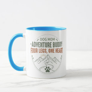 Caneca Aventureira Companheira de Quatro Patas e Um Coraç