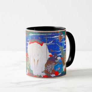 Caneca Aves, Animais e Plantas Flores (Direita)Jacuchu