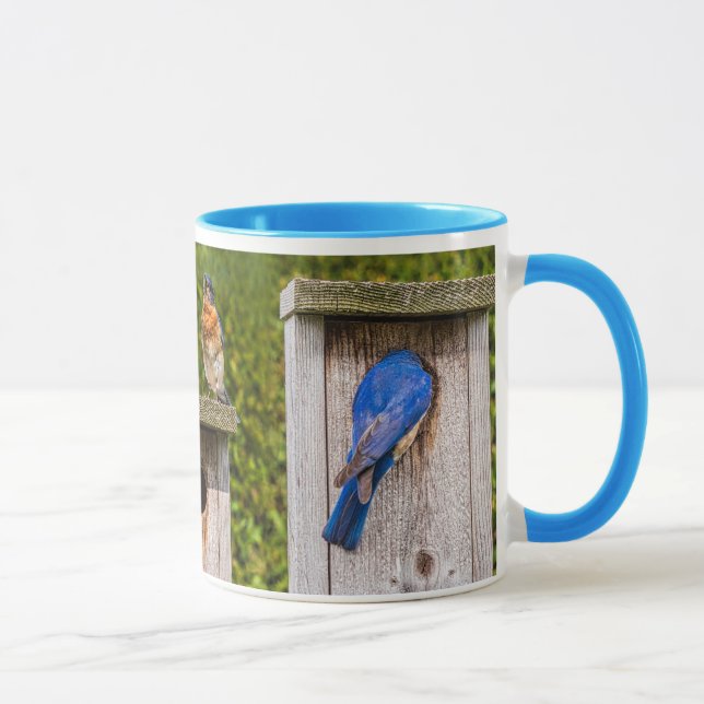 Caneca aves azuis (Direita)