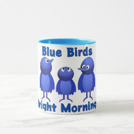 Caneca Aves Azuis, Manhãs Brilhantes
