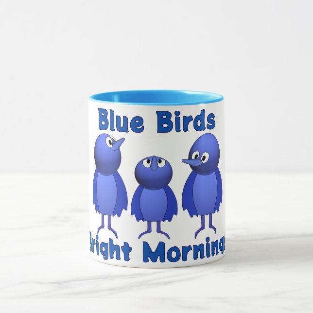 Caneca Aves Azuis, Manhãs Brilhantes (Centro)