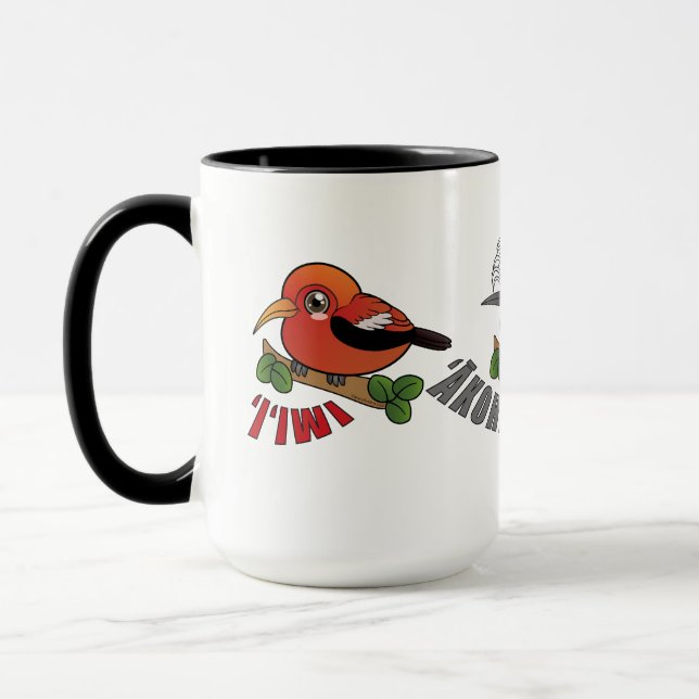 Caneca Aves da Floresta Havaiana Nativas (Esquerda)