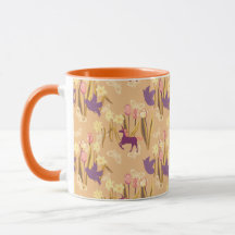 Aves e Unicórnios em Primavera Meadow