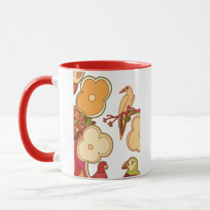 Caneca Aves Whimsical