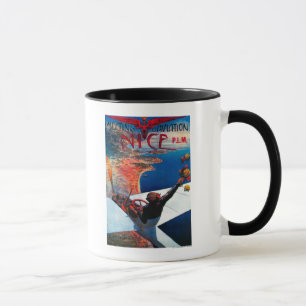 Caneca Aviação de D da reunião em agradável, poster d
