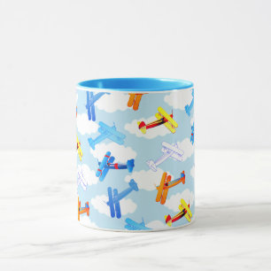 Caneca Aviador de Avião Antigo
