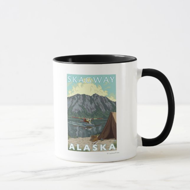 Caneca Avião Bush e Pesca - Skagway, Alasca (Direita)