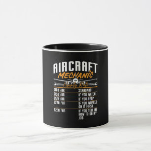 Caneca Avião Mecânico de Tarifa Horária Aviária